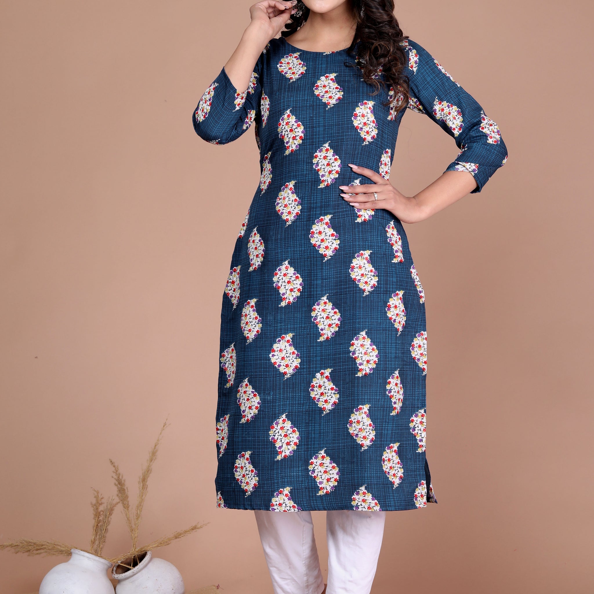 Blue Patti Designer Kurtis for Petite Women |