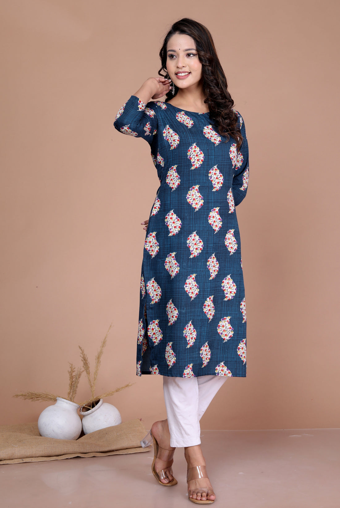 Blue Patti Designer Kurtis for Petite Women |